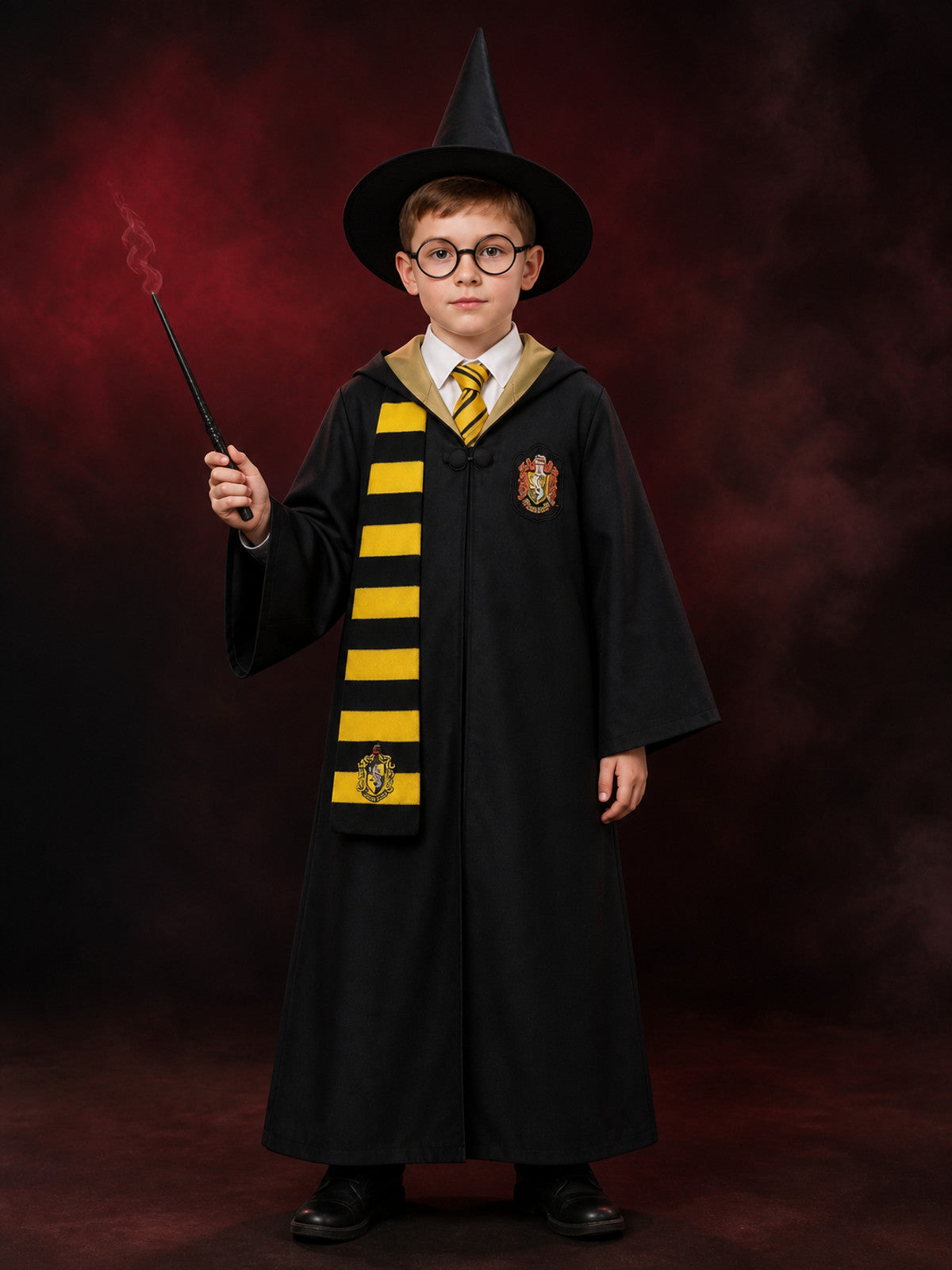 Harry Potter Hufflepuff Hooded Cloak for Cosplay