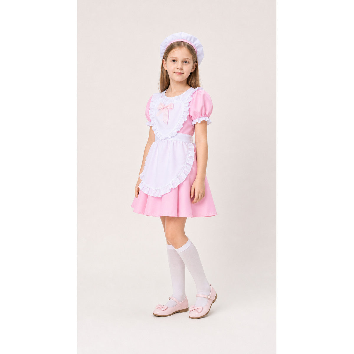 Children’s Lolita-Style Dress with Apron and Full Skirt