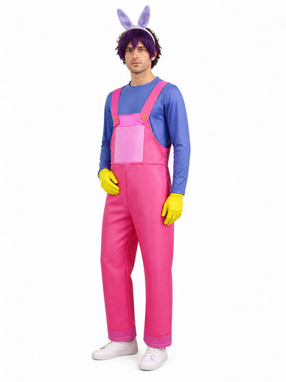Pomni Cosplay Costume with Wig, Ears, and Gloves Costume Wigs detail