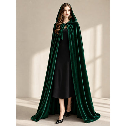 Green Carnival Cloak with Hood, 110 cm