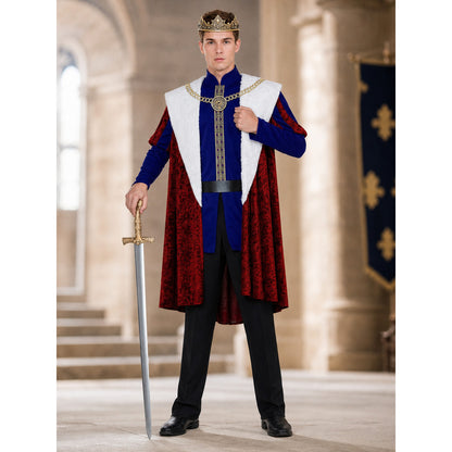 Royal Cosplay Costume with Crown and Cape lifestyle view