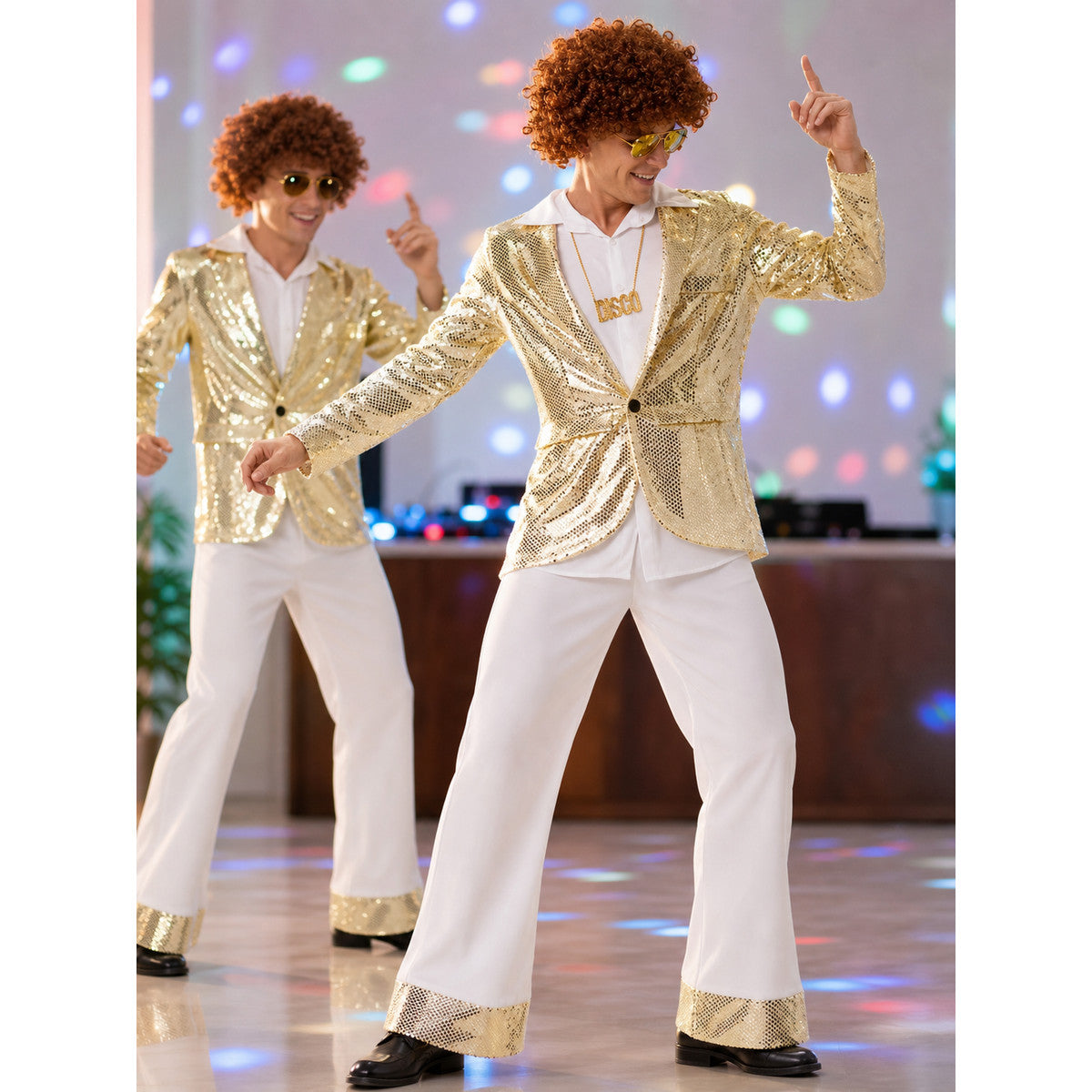 Retro 80s Disco Costume with Jacket and Pants for the Stage lifestyle view