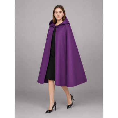 Purple hooded costume cloak with zipper occasion guide