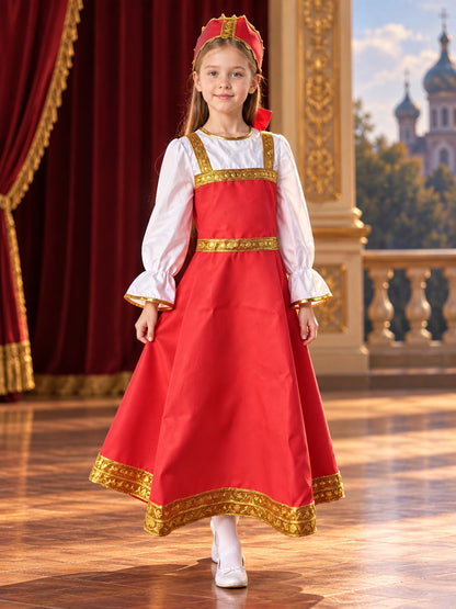 Russian-Style Dress with Flared Skirt Costume Dresses detail