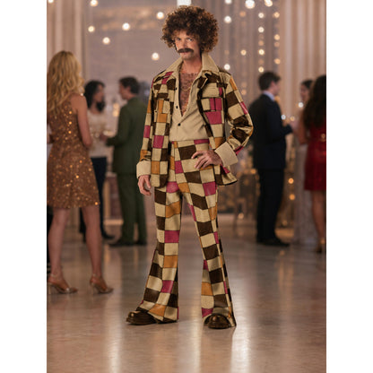 Retro Disco-Style Stage Costume, Plaid