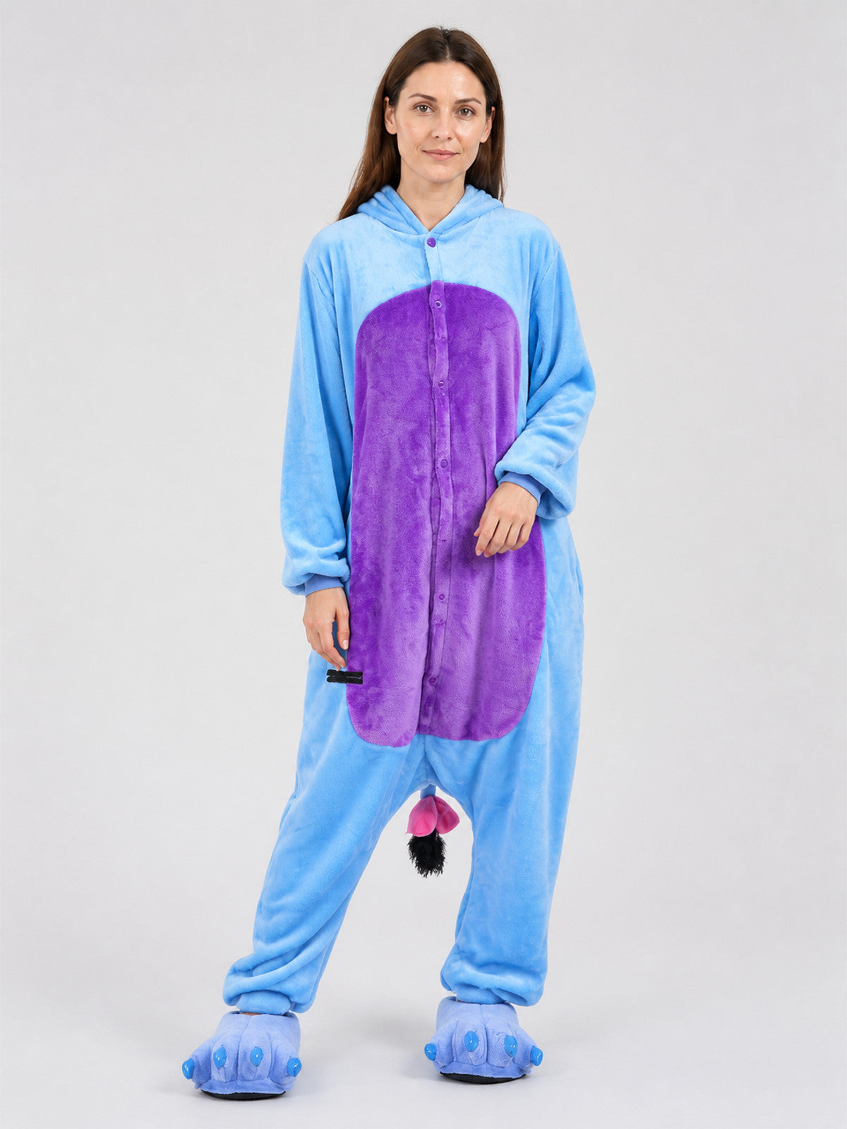 Husky Hooded Paw Flannel Pajama Onesie product detail