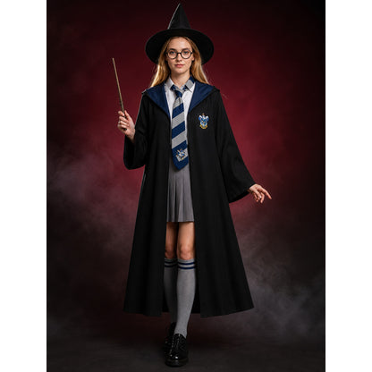 Wizard Robe Costume Set with Hat, Scarf, Glasses and Wand, Halloween Cosplay main product view