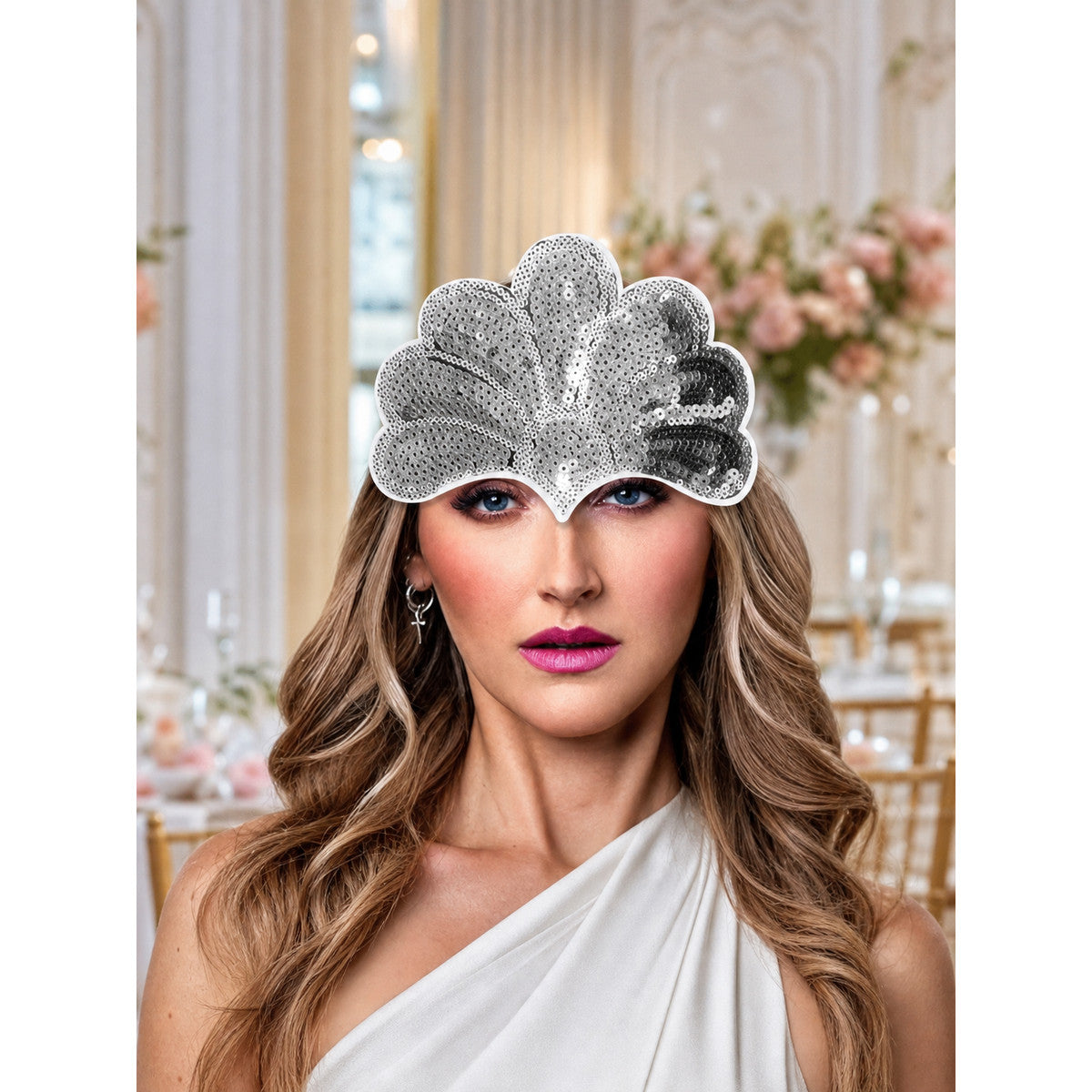 Carnival Headdress with White Feathers lifestyle