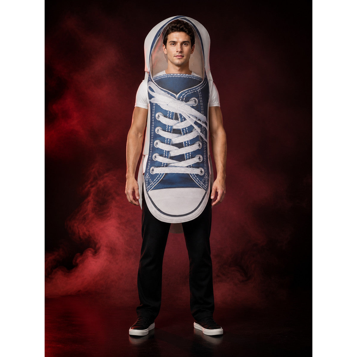 Couple's Sneaker Costume Bodysuit, Oversized Shoe Shaped Outfit for Halloween main product view