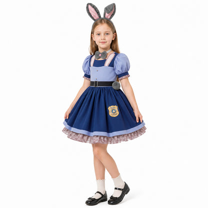 Rabbit Police Officer Costume Dress with Ears Costume Dresses detail