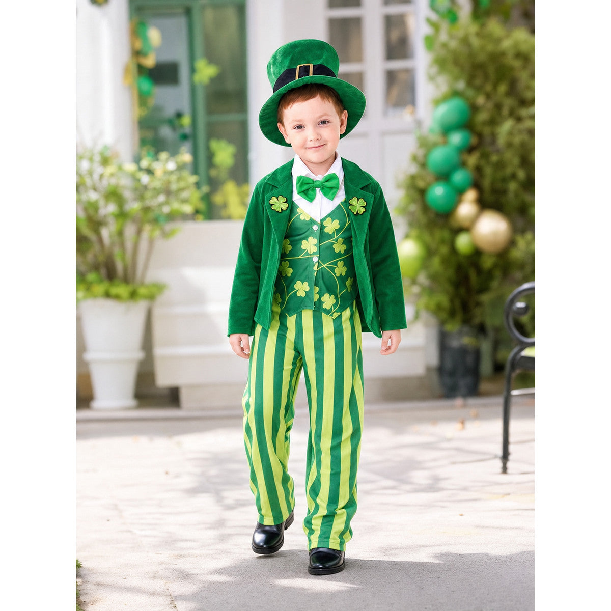 Leprechaun Costume: Hat, Vest, Pants lifestyle view
