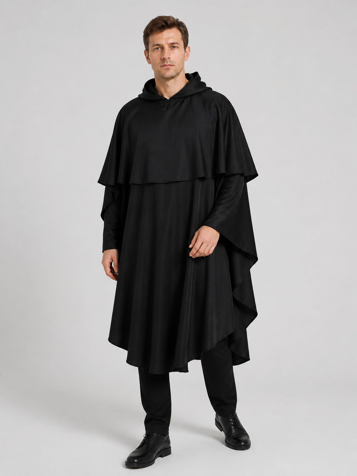 Medieval Long Hooded Cloak for Cosplay Costume Capes detail