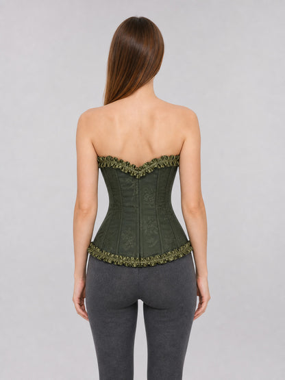 Gothic-Style Ruffled Corset Top back view