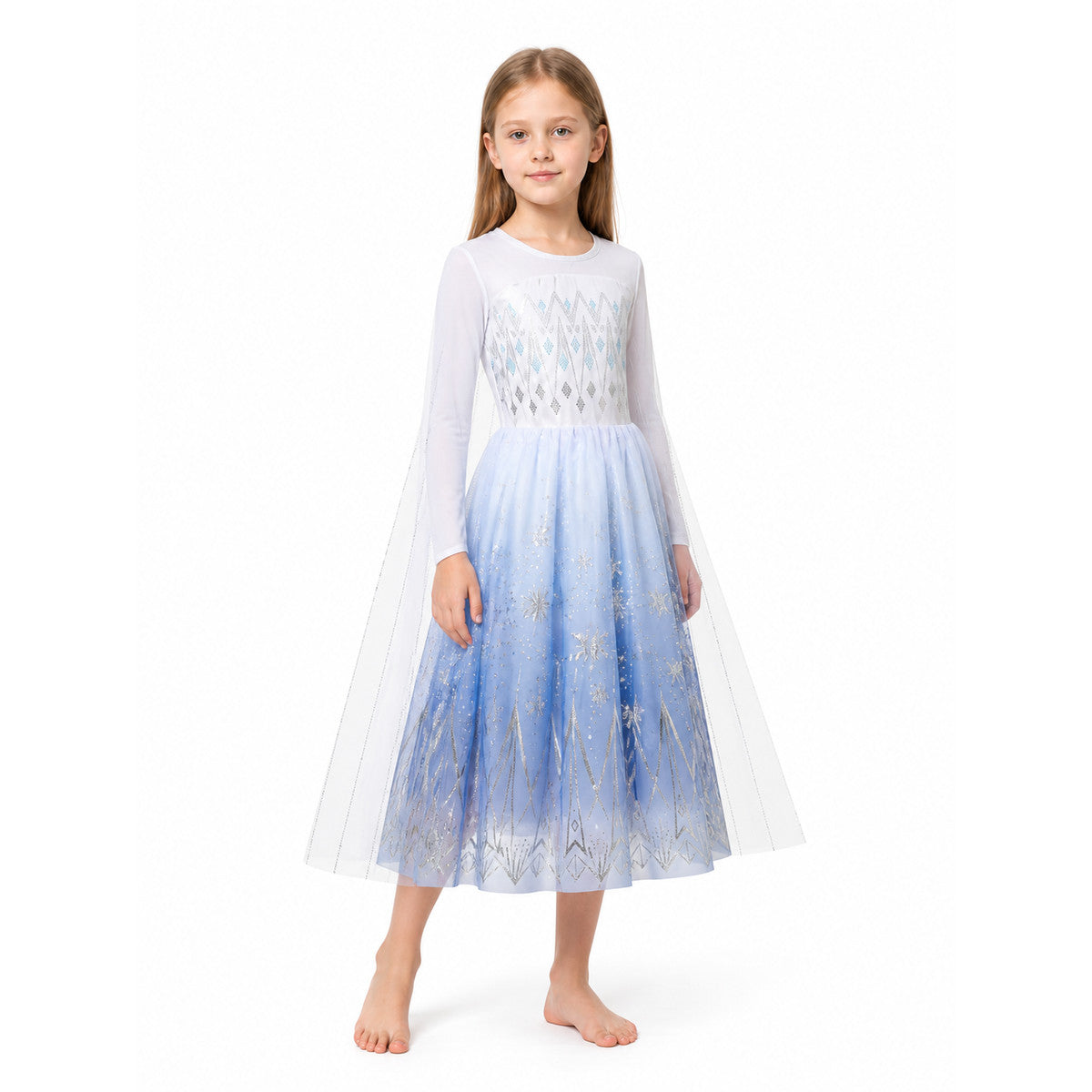 Girls' Party Dress with Sequins and Snowflakes Costume Dresses detail