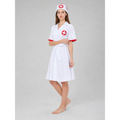 Medical-Themed Costume with Dress and Cap