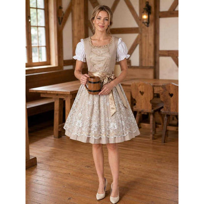 Dirndl Dress with Apron for Halloween and Oktoberfest lifestyle