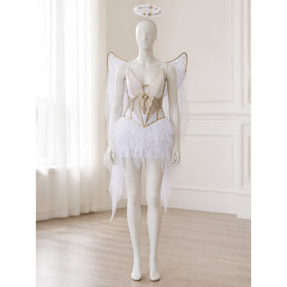 Angel Stage Costume with Wings and Halo lifestyle view