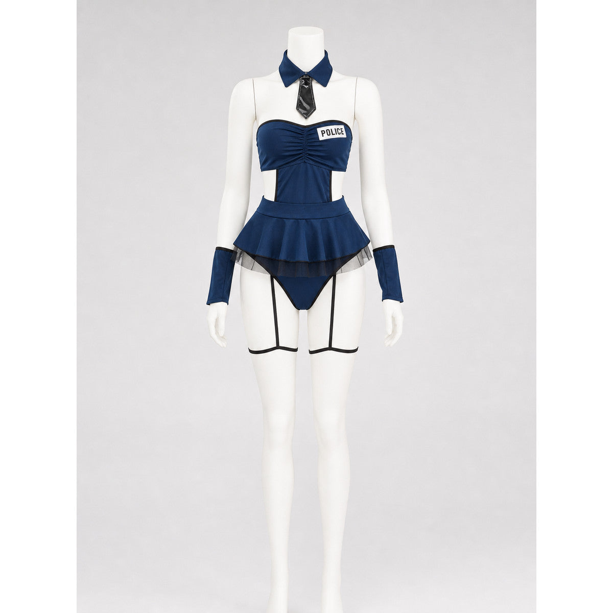 Police Cosplay Costume with Short Skirt