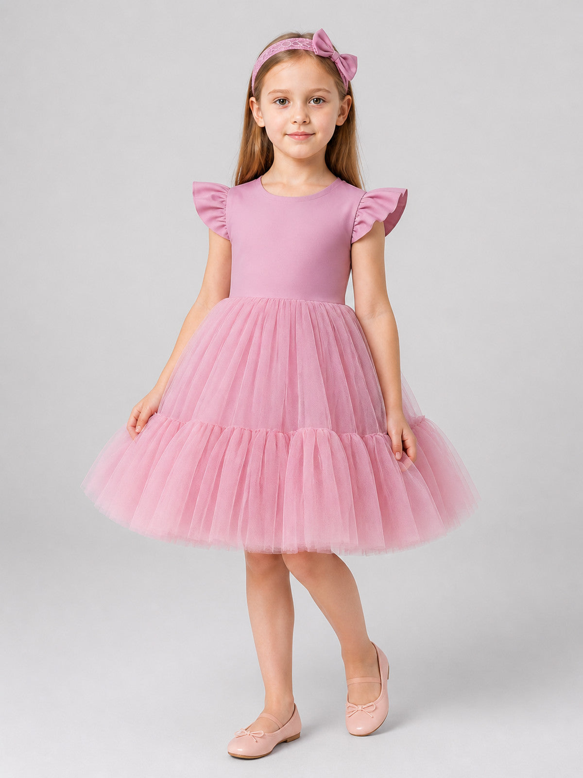 Girls' Dressy Princess Dress with Headband Costume Dresses detail