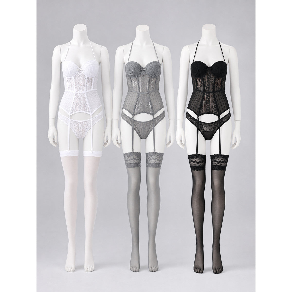 Erotic Lace Bodysuit with Garter Straps