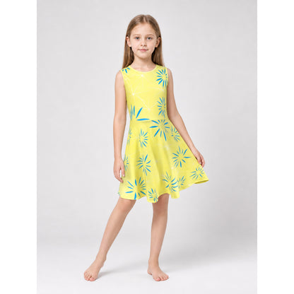 Inside Out 2 Pattern Cosplay Dress on-model front view