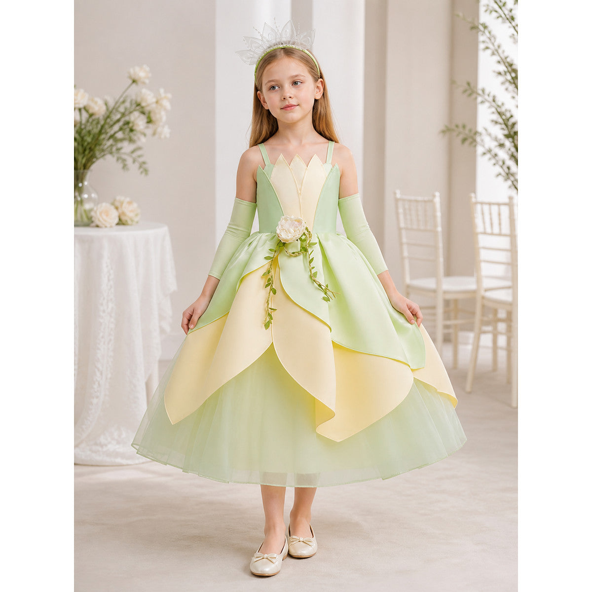 Light Green and Cream Halloween Carnival Costume lifestyle view
