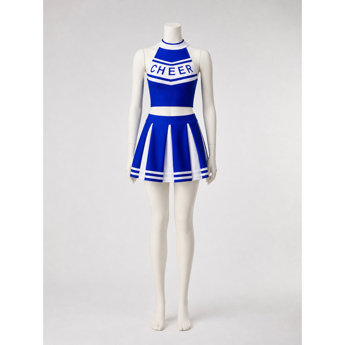 Cheerleading-Style Performance Costume, Blue and White