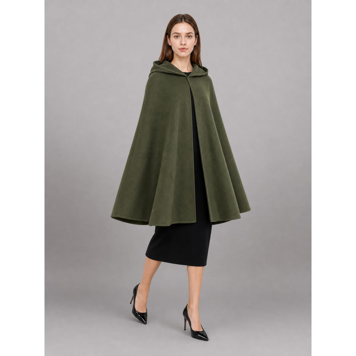 Olive Carnival Cloak with Hood