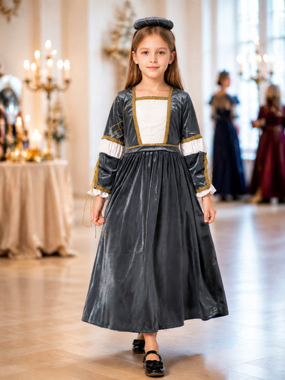 Medieval Carnival Dress with Head Accessory lifestyle view