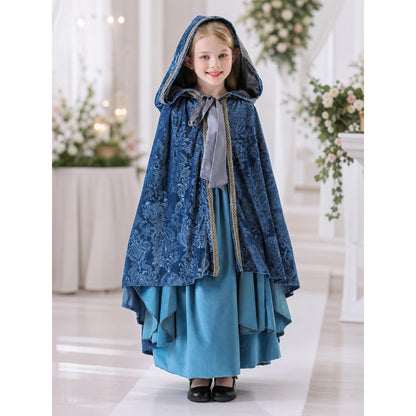 Hooded Vampire Costume: Dress and Cape lifestyle view