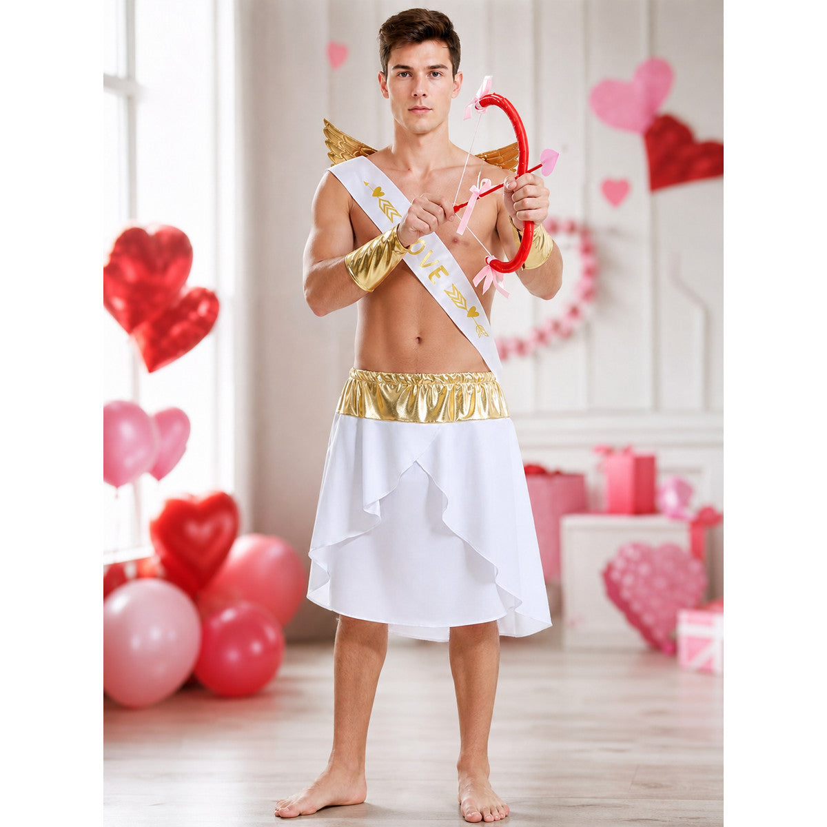 Cupid Costume with Wings and Bow lifestyle