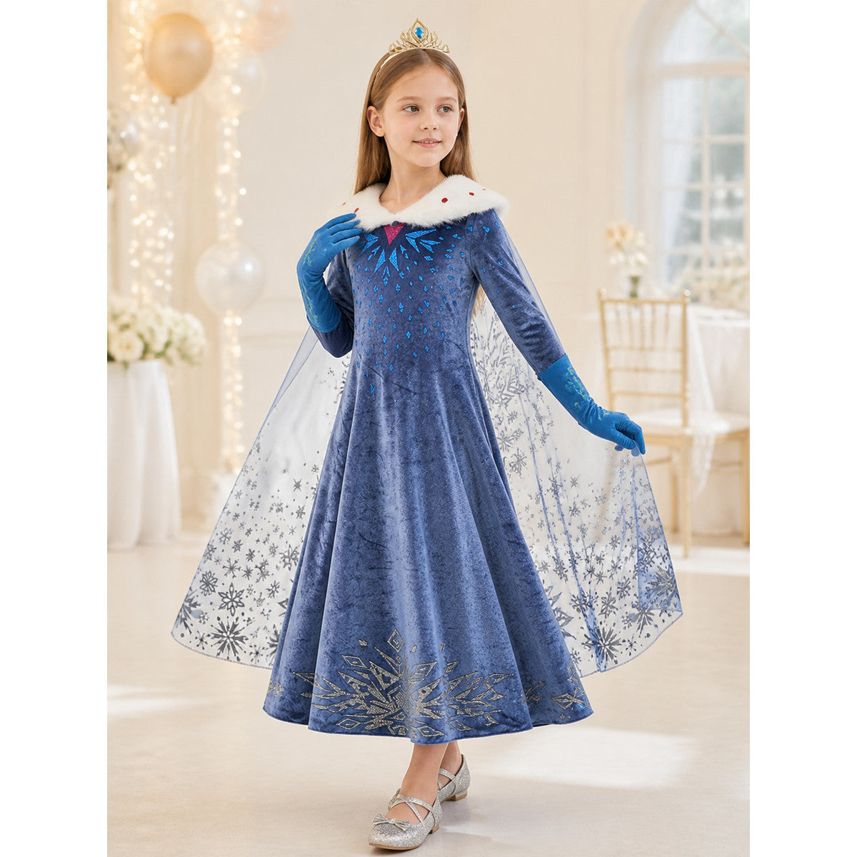 Snow Queen Costume for Halloween and Cosplay lifestyle view