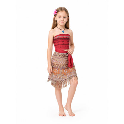 Children's Moana Carnival Costume with Necklace Costumes detail