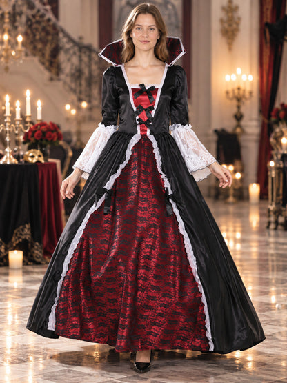 Vampire Costume with Lace and Crinoline