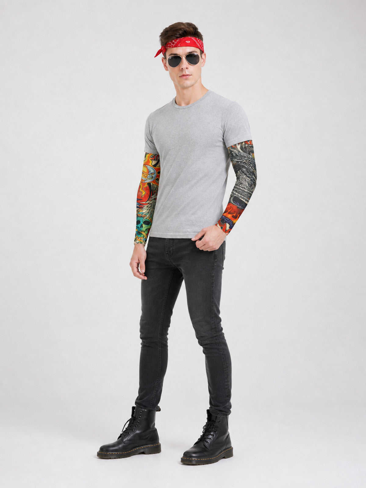 Rock Costume with Bandana, Glasses, and Accessories