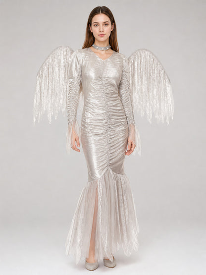 Angel Stage Costume with Wings and Dress Costume Dresses detail