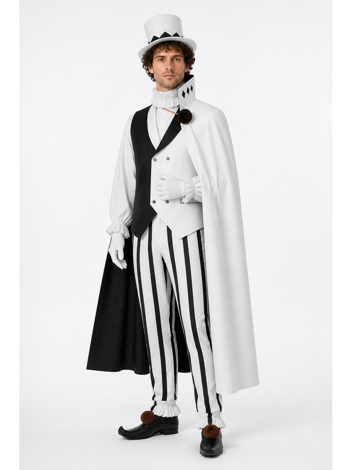 Nikolai Gogol Cosplay Costume with Cloak and Top Hat Costume Capes detail