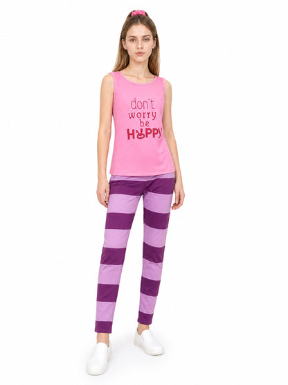 3-Piece Clothing Set: Top, Pants, Hair Tie