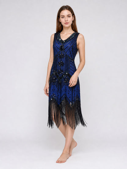 Art Deco Dress with Fringe and Sequins Costume Dresses detail
