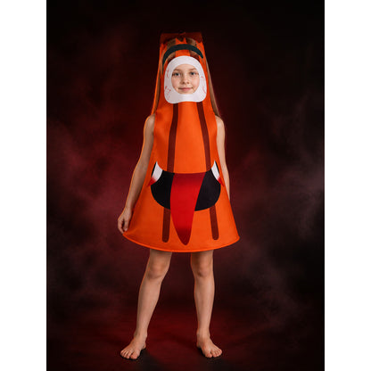 Mona Lisa Cosplay Costume, Hooded Cone-Shaped Jumpsuit with White Face Opening main product view