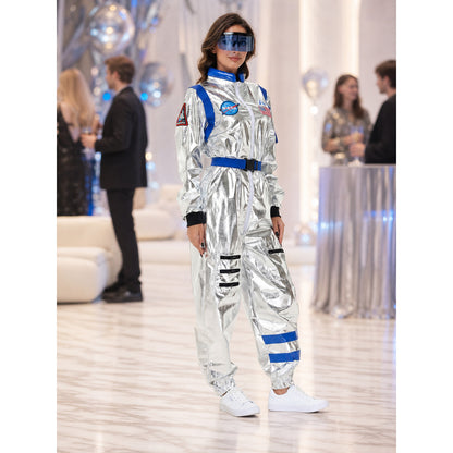 NASA Silver Astronaut Jumpsuit Costume