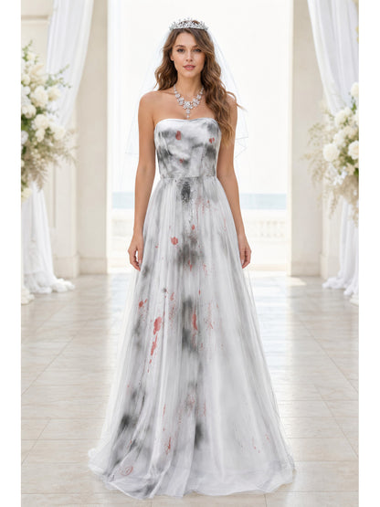 Gothic Vampire Costume for Halloween with Veil
