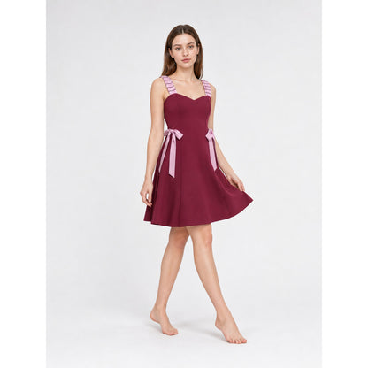 Mirajane Cosplay Dress with Bow and Pendant