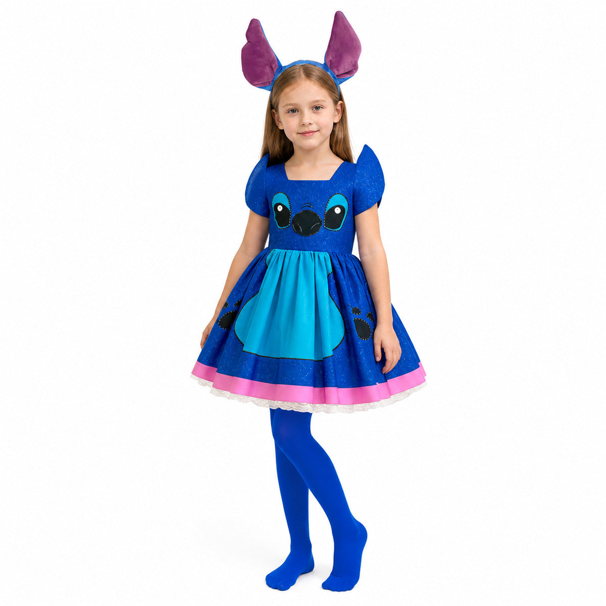 Children's Stitch Costume with Ears for Halloween Costumes detail