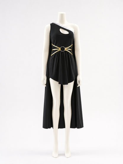 Stage Costume with Cape and Gold Embellishments