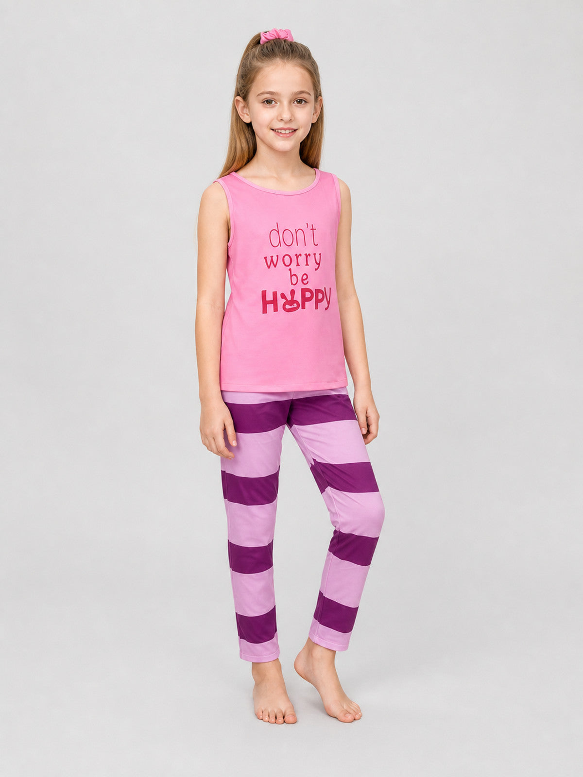 Judy Cosplay Set: Striped Sleeveless Top and Pants Costumes detail