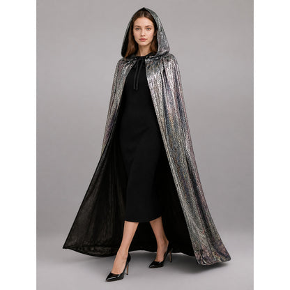 Silver Carnival Cloak with Hood