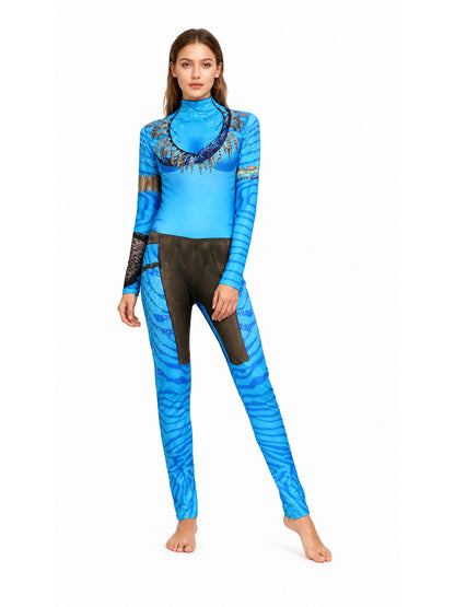 Avatar Cosplay Jumpsuit with Long Sleeves Costumes detail