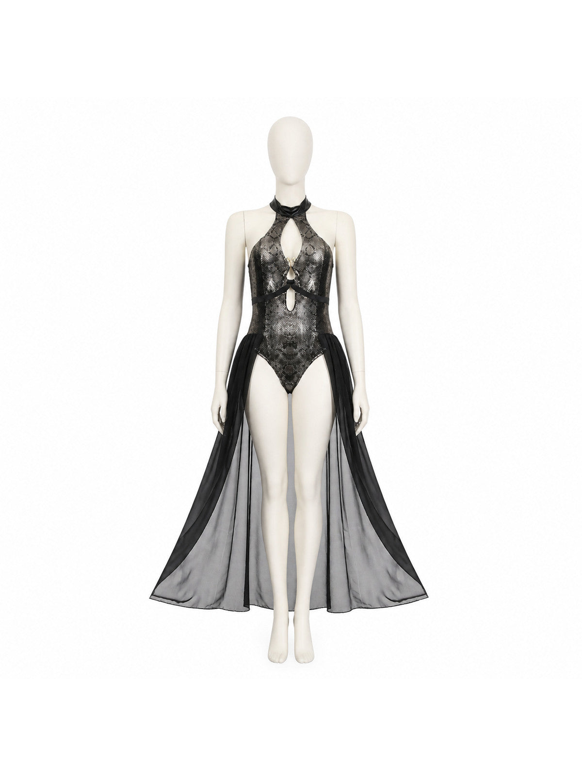 Medusa Costume with Snake Pattern and Cutouts Costumes detail