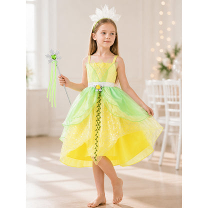 Yellow-Green Princess Costume for Halloween